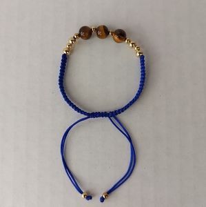 Ajustable Handmade quartz Tiger eye bracelet